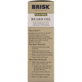 Brisk Grooming Tea Tree Beard Oil, Fast-absorbing Blend of Natural & Essential Oils Softens & Tames for a Beard that Looks & Feels Healthy not Greasy, 1.7 Ounce Bottle w/Dropper