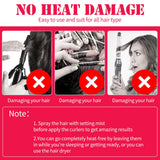 30 Pieces Hair Curlers Spiral Curls Styling Kit No Heat Hair Curlers Heatless Spiral Curlers Hair Rollers Wave Styles with 2 Pieces Styling Hooks for Most Hairstyles (25 cm,Mixed Color)