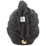 Evolatree Microfiber Hair Towel Wrap - Quick Magic Hair Dry Hat - Anti Frizz Products for Curly Hair Drying Towels - Raven Gray