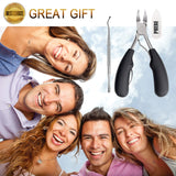 Toenail Clippers for Ingrown or Thick Toenails for Seniors, Nail Clippers for Men and Women- Sharp Stainless Steel Professional Toes Ingrown Toenail Nail Trimmer, Toenail Nail Set