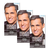 3 x Touch Of Grey Mens Hair Treatment Colour - Choose your shade-Black Grey T55