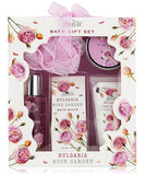 Bath Gift Basket - Spa Gift Set, Bath and Body Set with Bulgaria Rose Garden Fragrance Includes Bath Puff, Body Butter, Shower Gel, Bath Salt and Body Lotion