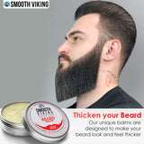 Smooth Viking Beard Balm For Men - Natural Leave-In Beard Softener Conditioner With Essential Oil & Bees Wax - Strong Hold Styling Care Beard Balm To Boost Healthy Beard And Mustache Growth - 2 Oz