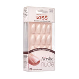 Kiss Salon Acrylic Nude French Nails 28 Count