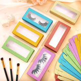 54 Pieces Christmas Empty Eyelashes Packaging Paper False Christmas Eyelash Storage Box False Eyelash Cases Without Trays