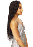 Sensationnel 100% Premium Fiber Cloud9 Swiss 4X4 Lace Parting Wig Small Size - BOX BRAID SMALL (1 [Jet Black])