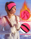 SATINIOR 4 Pieces Women's Fleece Ponytail Headband Winter Running Headband Ear Warmer Earband for Outdoor Sports