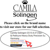 Camila Solingen CS05 Professional Nail Cuticle Scissors, Hypoallergenic Gold Plated Sharp Curved Manicure Pedicure Grooming for Finger and Toe Nail Care. Made of Stainless Steel in Solingen, Germany