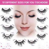 3D Mink Lashes Fluffy False Mink Eyelashes 16-20mm Natural Eyelashes Mink Natural Fluffy Lash Handmade Soft Mink Lashes for Women Makeup Handmade Eyelashes Long Extension with Portable Boxes (100 Pairs)