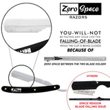 Professional Straight Razors for Men, 2Pc cutthroat straight Razor +100 Shark single edge disposable shaving Blade, Premium Straight Razor Kit for Barber Supplies. A Classic Shavette for hair to beard