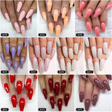Dipping Nail Powder Colors Set - 10 Nude Pink Red Glitter Dip Powders Colors Nails Set No Nail Lamp Needed for French Nail Manicure Nail Art