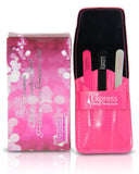 Express Beauty Boutique Tweezers 3pcs Set Pink Case Professional Quality Stainless Steel Precision Eyebrow Tweezer for Ingrown Hair Shaping Eyebrows.