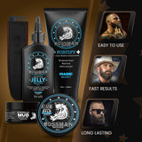 Bossman Complete Beard Kit - Made in USA - Beard Oil - Conditioner - Beard Balm - Comb - Mustache Wax -Stop Beard Itch - Grow Thicker (Magic)