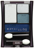 (Pack 2) Maybelline New York Expert Wear Eyeshadow Quads, 14q Sapphire Smokes Stylish Smokes, 0.17 Ounce