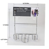 Home Basics 4 Compartment Over the Cabinet Hair Care and Styling Tool Multi-Purpose Bath Accessory Rust-Resistant Steel Storage Organizer, Chrome