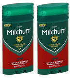 Mitchum Antiperspirant & Deodorant For Men - Invisible Solid - Intense Energy - Net Wt. 2.7 OZ (76 g) Per Stick - Pack of 2 Sticks