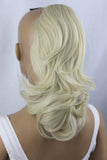 PRETTYSHOP 14" Hair Piece Pony Tail Clip On Extension Voluminous Wavy Heat-Resisting Light blonde # 613C H134