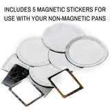 Magnetic Eyeshadow Palette Empty 2PC - Beauty Junkees Compact Mini Makeup Pallete for Depotting Eye Shadow, Blush, Contour, Bronzer, Highlighter Pans, Metal Stickers, Purse, Travel, Two Pack Black