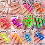 Nail Dip Powder Kit with 12 Neon Colors (Glow in The Dark) for Dipping System Manicure Arts,Not Includes Dip Liquid Base Top Coat and Activator G6606