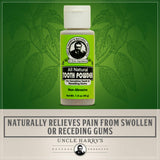 Uncle Harry’s Natural Products All Natural Tooth Powder for Sensitive Teeth and Receding Gums, Made with Herbs and Pure Plant Essences, Fluoride Free and Vegan, 1.1 Ounces