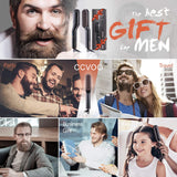 CCVOO Beard Straightener for Men - Premium Anti-Scald Electric Ionic Heated Beard Brush - Beard Straightening Comb - Straighten Both Beard & Hair for Men & Women