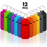 36 Pieces Colorful Chapstick Holder Lipstick Holder Keychains with Keychain Tassels and Metal Clip Cords for Lipstick, Chapstick, Lip Balm, 12 Colors