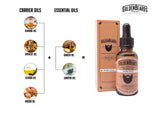 Organic Beard Oil and Beard Growth – TOSCANA - 30ml Golden Beards Jojoba & Argan Oil Moisturise your beard and skin, Ginger & Juniper Smell, 100% Vegan & Organic -MADE IN DENMARK-