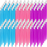 BQTQ 150 Pieces Plastic Handle Nail Cuticle Pusher Rubber Tipped Nail Cleaner Colored Nail Art Tool for Men and Women, 3 Colors