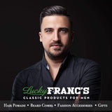 Lucky Franc's Alternative Water Based Hair Pomade Medium Hold Medium Shine Handmade in USA 4oz. Pompadour Side Comb Slick back Old School looks for men . Easy wash out. 1920's barbershop manly scent.