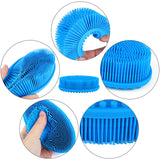 RUODON 4 Pieces Body Silicone Scrubber Brush Silicone Bath Brush Silicone Body Wash Scrubber for Skin Exfoliation Shower Bath Scrubber for Wet or Dry Cleaning