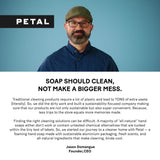 PETAL Foaming Hand Soap Starter Kit - Reusable Foaming Soap Dispenser (White - 8.5oz) + Foaming Hand Soap Refill Pods (4ct) - Zero Waste, All Skin Types (Citrus Ginger)