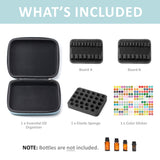 Essential Oil Carrying Case for 5ml, 10ml Bottles Organizer with Foam Insert (Teal)