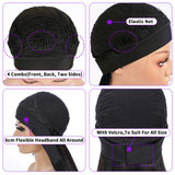Headband Wigs for Black Women Straight Human Hair Wigs Glueless None Lace Front Wigs Half Wigs for Black Women Natural Color (20 inch)