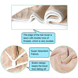 XZP Microfiber Fast Dry Hair Towel Caps for Women Plush Hair Quick Drying Towels Hat Very Thick Hair Wrap Dries in 3 Minutes (3 Colors of Velvet Hair Quick Drying Towel )