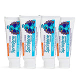 Natural Kids 4-Pack Toothpaste Fluoride-Free for Clean Teeth and Fresh Breath, Vegan and SLS-Free Toothpaste for Children, No Artificial Sweetener, Vanilla Flavor, 3.5 oz - SprinJene