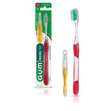 GUM Micro Tip Toothbrush, Compact Soft Bristles with Bonus Proxabrush Go-Between (Pack of 6)