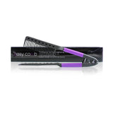 Herstyler Straightening Comb For Hair - Flat Iron Comb For Great Tresses - Hair Straightener Comb With A Grip - Keratin Comb For Knotty Hair - Hot Iron Comb To Smooth Hair - Trendy Set of 2 - Purple