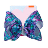 2 Pack Hair Ribbon Hair Bows Little Mermaid Design Large Hair Clip 9 Inch Hair Barrettes Colorful Hair Clips Kawaii Accessories Cheer bows Hair Ribbons