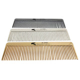 Masculine Craft Co Stainless Steel Hair and Beard Comb - Anti Static Mustache Straightener and Shaper Tool - Best Professional Grooming for Curly or Straight Hair - Fits Men's Wallet Pocket - Silver