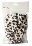 Hydrea London Eco-Friendly PEVA Shower Cap SC01L Leopard Print Design