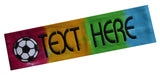 Soccer Headband with YOUR CUSTOM NAME - Embroidered Hand TIE DYED Cotton Headband