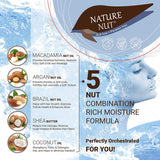 Nature Nut Hair Shampoo for Normal Hair - Hypoallergenic Moisturizing Hair Repair Treatment Cleansing Shampoo with 5 Nut Hydration Boost Formula for Hair & Scalp
