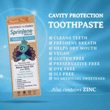 Natural Kids 4-Pack Toothpaste Fluoride-Free for Clean Teeth and Fresh Breath, Vegan and SLS-Free Toothpaste for Children, No Artificial Sweetener, Vanilla Flavor, 3.5 oz - SprinJene