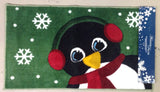 Holiday Decor Handcarved Penquin Holiday Accent Rug ~ 18