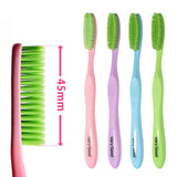 King Head Deep Clean Toothbrush 4 Pack with Mugwort Infused Medium Bristles for Cleaner, Whiter Teeth and Fresher Breath, Large Ergonomic Head for Proper Dental Care