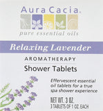 Aura Cacia Shower Tablet Relaxing Lavender 3 oz., (Pack of 3)