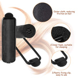 40 Pieces Satin Foam Rollers Hair Sponge Rollers Perm Rods Wave Curlers for Hairdressing Hair Styling Supplies (Black, 0.6 Inch)