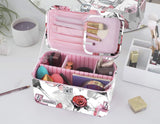 Vaultz Locking Train Case for Cosmetics Storage, Cosmetic Roses (VZ03809)