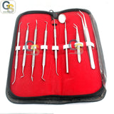 G.S 8 PC DENTAL INSTRUMENTS PK THOMAS PLUS STAINLESS STEEL BEST QUALITY