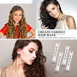 48 Pieces Hair Perm Rods Cold Wave Rods Plastic Perming Rods Curlers Hair Rollers with Steel Pintail Comb Rat Tail Comb for Hairdressing Styling Tools (0.63 Inch/ 1.6 cm, White)